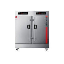 德玛仕 DEMASHI 商用双门蒸饭柜 KZ-200D 24盘 学校企业酒店食堂蒸包蒸箱电蒸柜蒸饭车恒温保温 电脑款 430蒸饭盘(380V)