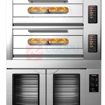 德玛仕 DEMASHI 商用组合烤箱 DKL-104Z-10FJ 电烤箱连发酵箱 上烤下醒烤炉