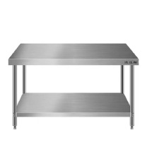 谭达斯 商用双层工作台 TDS-SCGZT-1800 1800*760*800mm 304不锈钢 钢本色