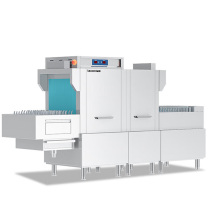 乐创 lecon 商用洗碗机 LC-J-FD3000 42KW 长龙式自动化大型酒店食堂刷碗机 单缸双喷淋(含基础安装,不含材料费)