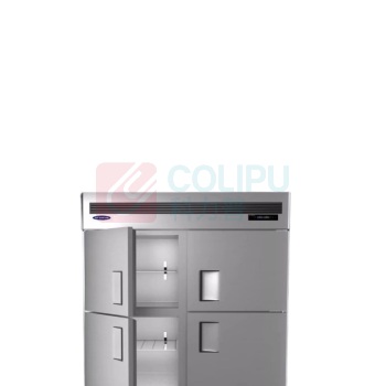 银都 餐饮设备工程款商用四门冰柜立式冷藏冷冻保鲜展示柜冷柜双门不锈钢酒店后厨冰箱商用冰箱 QBL6125 四门直冷双机全冷藏 一级能效