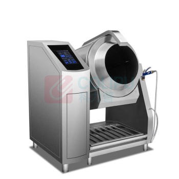 乐创 lecon 全自动炒菜机 LC-J-GQ90 1600mm 1660mm 1950mm 电动触屏摆臂喷料座地式电磁炒菜机