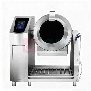 乐创 lecon 全自动炒菜机 LC-J-GQ80 1500mm 1560mm 1910mm 电动触屏摆臂喷料座地式电磁炒菜机
