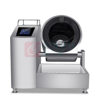 乐创 lecon 全自动炒菜机 LC-J-GQ50 900mm 1370mm 1380mm 动触屏摆臂喷料座地式电磁炒菜机Φ500mm