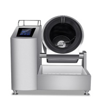 乐创 lecon 全自动炒菜机 LC-J-GQ50 900mm 1370mm 1380mm 动触屏摆臂喷料座地式电磁炒菜机Φ500mm