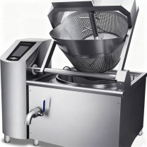 乐创 lecon 全自动炒菜机 LC-J-PZJ80 1300mm 1150mm 1900mm 语音菜单自动搅拌喷料电磁炒菜机800mm