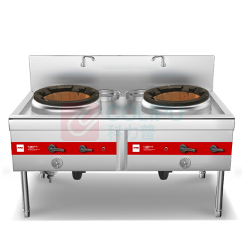 喜莱盛 商用燃气灶 SZCT38/76-SZCT28-21ZB 2000*1000*800mm 双头双温 经济款 不锈钢