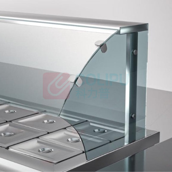 喜莱盛 保温售饭台 XLS-FT80 三格 6中盒【1150*670*800mm】 0.5mm厚度不锈钢数显温控防干烧