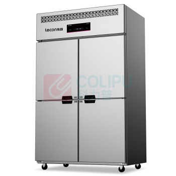 乐创 lecon 商用冰箱 LC-LG401 四门 920L 冷藏 (不锈钢色)