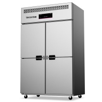 乐创 lecon 商用冰箱 LC-LG401 四门 920L 冷藏 (不锈钢色)