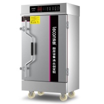 乐创 lecon 商用电蒸箱 LC-ZFG10 10盘立式 机械式 (不锈钢色)