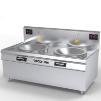 乐创 lecon 商用电炒灶 LC-J-DC80S 双灶 磁控式 8档 (不锈钢色)
