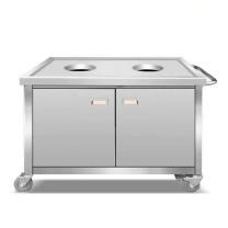 喜莱盛 残食柜 XLS-CST126 201不锈钢 0.8厚 1200*600*800 双圆口款