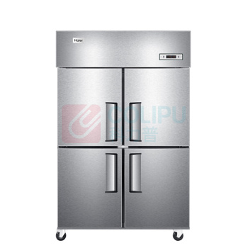 海尔 Haier 商用立式不锈钢四门冷柜 SL-1050D4 890L (银色) 单温全冷冻冰柜【不含上楼无需安装】