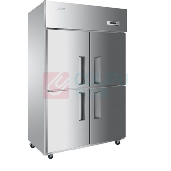 海尔 Haier 商用立式不锈钢四门冷柜 SL-1050D4 890L (银色) 单温全冷冻冰柜【不含上楼无需安装】