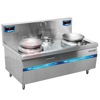 圣托 Shentop 商用电磁炉 STC-D1800A 大功率商用电磁炉凹面 8KW*2 饭店食堂电磁灶 双头单尾小炒炉