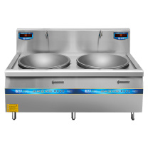 圣托 Shentop 商用电磁灶 STC-B1700 商用电磁炉15kW 单位食堂电炒炉 不锈钢双炒电磁灶 双头电磁大锅灶