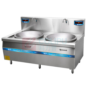 圣托 Shentop 商用电磁灶 STC-B1700 商用电磁炉15kW 单位食堂电炒炉 不锈钢双炒电磁灶 双头电磁大锅灶