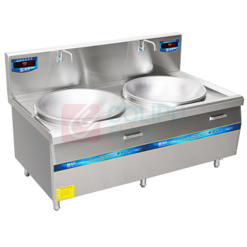 圣托 Shentop 商用电磁炉 STC-B2100 不锈钢电磁炉商用 25kW双炒电磁灶 食堂大功率电炉灶 双头电磁大锅灶