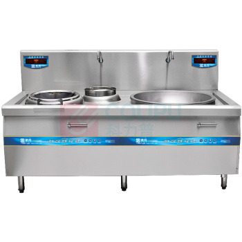 圣托 Shentop 商用电磁灶 STC-G1800 凹面电磁炉 大功率双头电炉灶 酒店饭店商业电炒炉 小炒加大炒组合灶