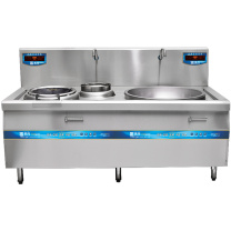 圣托 Shentop 商用电磁灶 STC-G1800 凹面电磁炉 大功率双头电炉灶 酒店饭店商业电炒炉 小炒加大炒组合灶