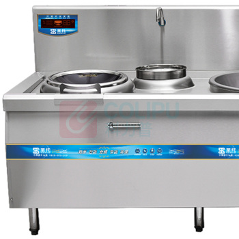 圣托 Shentop 商用电磁灶 STC-G1800 凹面电磁炉 大功率双头电炉灶 酒店饭店商业电炒炉 小炒加大炒组合灶