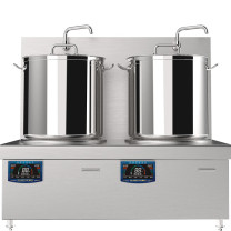 圣托 Shentop 商用电磁炉 STC-L1300C 大功率商用电磁炉 酒店饭店矮汤炉 学校食堂煲粥炉 双头电磁煲汤炉