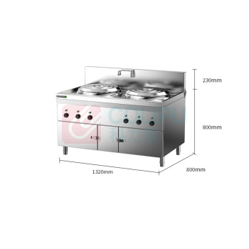 圣托 Shentop 商用煮面炉 STAH-MS50 96Lx2 双头电热麻辣烫锅商用 酒店饭店保温电汤面炉 不锈钢节能煮粉煮面桶