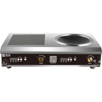 圣托 Shentop 台式平凹组合炉 STB-CZ35 平面凹面商用电磁炉3500W 双头电炒锅炒菜大功率电磁炉