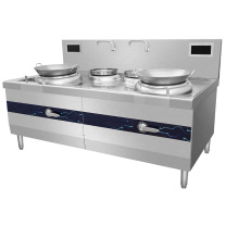 康宝 Canbo 商用电磁灶 SCS30-XA2-3 30kw(15kw*2)双头双尾灶 配Φ500mm炒锅