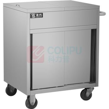 圣托 Shentop 商用调料台 STTA-LC800 1.0厚201不锈钢 餐厅厨房柜式拉门调味车 酒店饭店多功能调料车