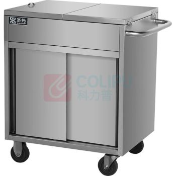 圣托 Shentop 商用调料台 STTA-LC800 1.0厚201不锈钢 餐厅厨房柜式拉门调味车 酒店饭店多功能调料车