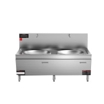 德玛仕 DEMASHI 商用电磁灶 HW-SDC12C-06 12KW*2 双头201材质 配两个600cm大炒锅