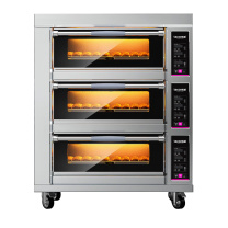 乐创 lecon 商用烤箱 LC-KS306 三层六盘 (380V)电烤箱大容量 披萨面包蛋糕月饼烘焙烤箱