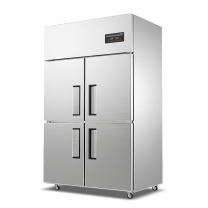 乐创 lecon 商用冰柜 LC-J-SM01 900L 四门冷藏款 立式厨房髙身雪保鲜高柜 双压缩机冰箱 全冷藏【工程款】
