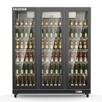 乐创 lecon 商用展示柜 PJ1680F-3M 220v/410w/1680*600*1980mm/1500L 风冷三门冷藏啤酒柜