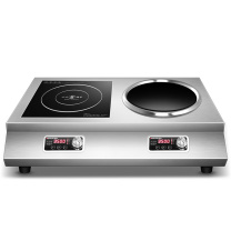 德玛仕 DEMASHI 商用电磁炉 IH-TC-70A2 3500W  平面凹面双头炉多眼多头电磁灶【一平一凹工程款】