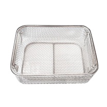 安赛瑞 不锈钢篮子 7A00029 40×30×7cm (银色) 方形304不锈钢 碗筷工具沥水架