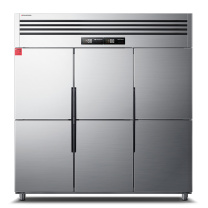 德玛仕 DEMASHI 商用六门冰柜 BCD-1300A-2W 1312L 立式冷藏冷冻 六开门厨房冰箱【不含上楼无需安装】