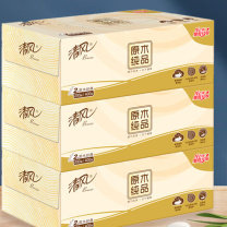 清风 清风原木纯品2层200抽3盒盒装面巾纸 200抽*3盒