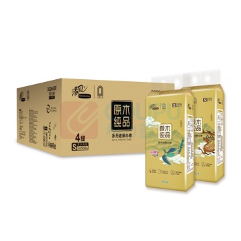 清风 悬挂式擦手纸 BG95ASE 双层 170mm*154mm 500抽/提 4提/箱