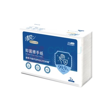清风 抑菌擦手纸 B911A2Y 双层 225mm*230mm 150抽/包 20包/箱