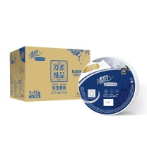 清风 舒柔系列大卷纸 BJ00ABX 三层 120*91mm 655g/卷 12卷/箱 单卷约161m 单卷直径219 mm,卷芯直径78mm, 约1342段/卷