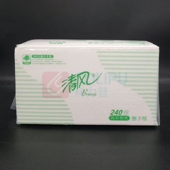 清风 折叠式擦手纸 B900A 单层二折 240抽/包 20包/箱 (大包装)