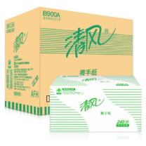 清风 Breeze 擦手纸 B900A 1层两折240张 /包 20包/箱 