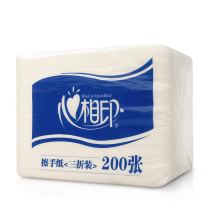 心相印 Mind Act Upon Mind 擦手纸 CS001 单层三折 225mm*215mm 200抽/包 20包/箱