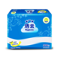 洁云 Hygienix 加韧压花方块卫生纸(300张/210*170mm/蓝包装) 10240101