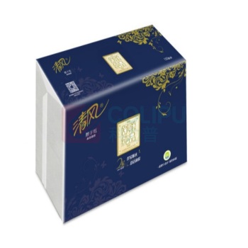 清风 舒柔纯品2层DECO压花150张擦手纸 B913B 20包/箱 