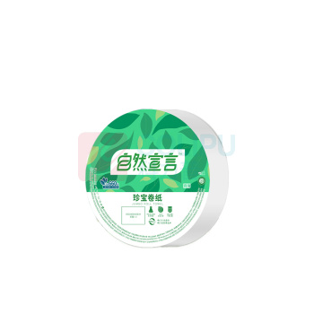 清风 自然宣言平纹珍宝大卷纸 ZJ03A6R 三层 120mm*91mm 660g/卷 12卷/箱 单卷直径:225mm,卷芯直径:78mm