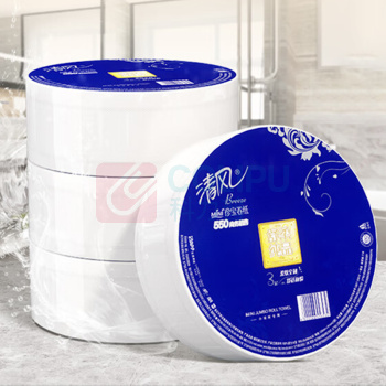清风 大卷纸 BJ0WA3E 三层 510g/卷 6卷/箱 单卷直径:205mm,卷芯直径:78mm